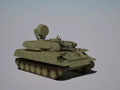 ZSU - 23 - 4 Shilka Low-poly 3D model