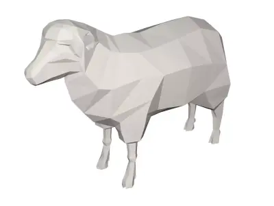 sheep polygonal Low-poly 3D model