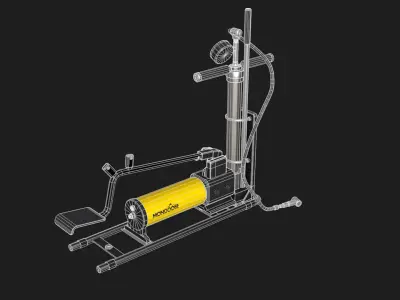 Oil injection pump Low-poly 3D model