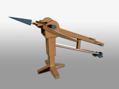 Medieval Ballista Bow Low Poly Free 3D model