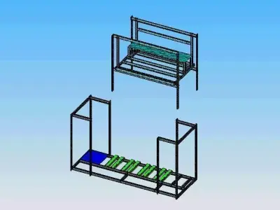 Parallel system rack - 5 - video clip Free 3D model