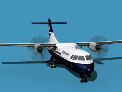 ATR-42-320 British Airways 3D model