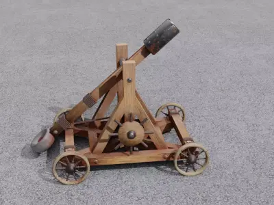 Catapult 3D model Low-poly 3D model purchase