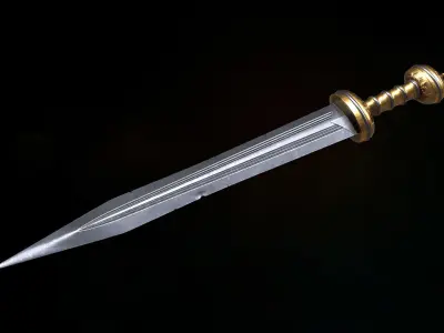 Ancient Roman Sword Low-poly 3D model
