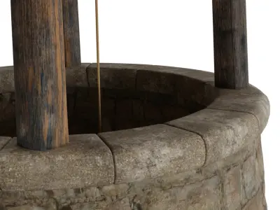 Ancient building water well 3D model