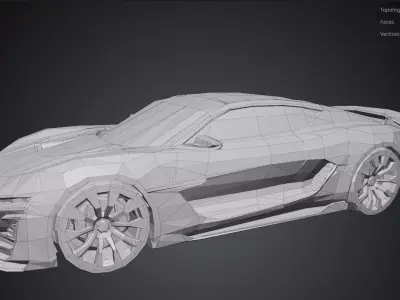 Red Sports Car 3D model