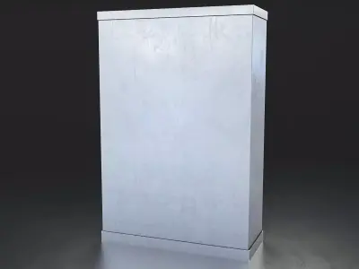 Metal Security Locker Low-poly 3D model