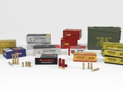 Ammo Pack Low-poly 3D model