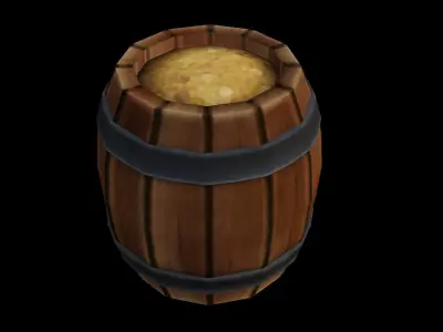 Barrel and Toolbox Free 3D model