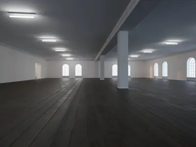 Art Museum Gallery Interior 36 Low-poly 3D model