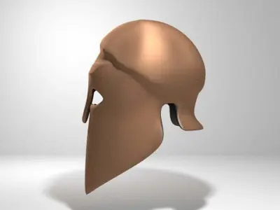 Ancient Combat Helmet - Greek Spartan 3D model
