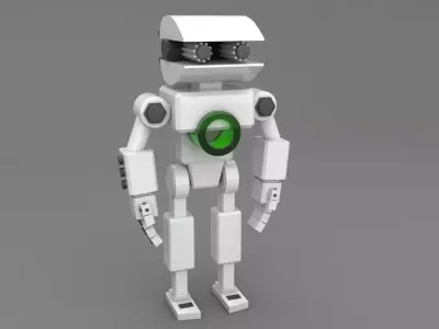 Robot Low-poly 3D model 28
