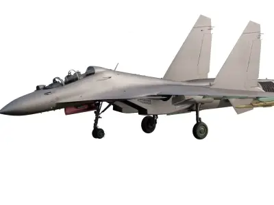 Sukhoi Su-30MKI with interior  3D model