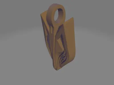 Wolf Head Pendant 3D model