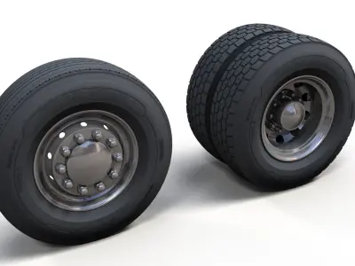 Heavy Truck highpoly wheels 3D model
