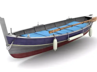 Fishing Boat 03 Low-poly 3D model