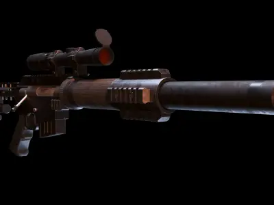 Sniper rifle McMillan CS5 3D model