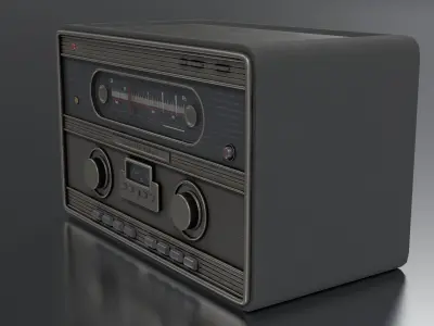 Old Radio Low-poly 3D model