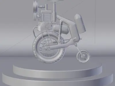 Retro Bike Model 3D model