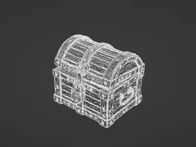 Medieval Treasure Chest 3D Model 3D model