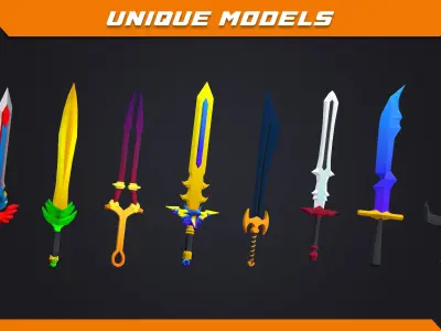 Swords Pack - Stylized Low Poly Low-poly 3D model