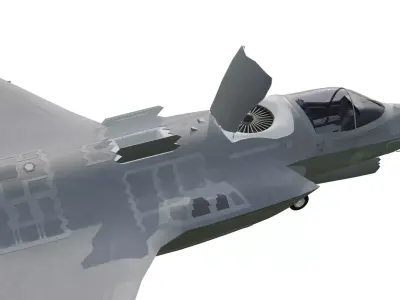 Modern fighter VTOL Jet F-35B II 3D model