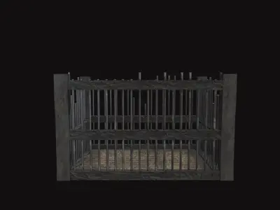Medieval Cage Low-poly 3D model