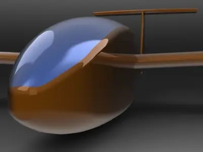 Airplane glider Free 3D model