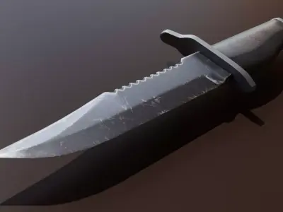 Combat Knife Low-Poly 3D Model Low-poly 3D model buy