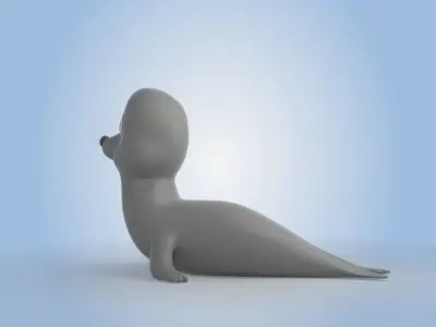 Cartoon Seal 3D model purchase