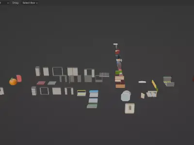 Low Poly Sci-Fi Office Pack Low-poly 3D model
