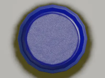 Plastic Open Head Drum 60L Low-poly 3D model