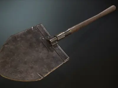 Shovel and spatula Free low-poly 3D model