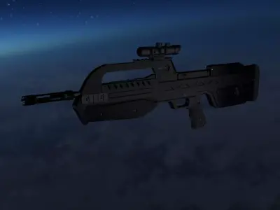 Halo Infinite Battle Rifle No Stickers 3D model