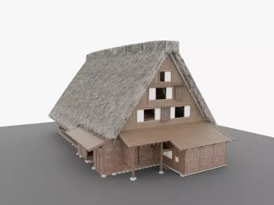 Japanese important cultural properties Ooto house 3D model