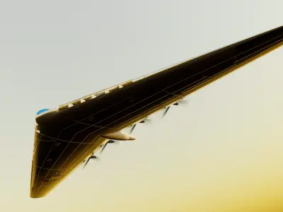XB 35 Flying Wing experimental Bomber 3D model