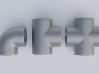 Pipe Joints Set 3D model
