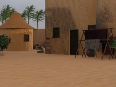Desert Village Layout 3D model purchase