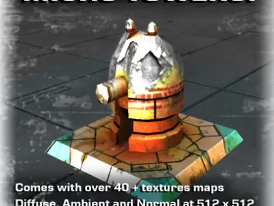 Tower Defense Turrets Low-poly 3D model