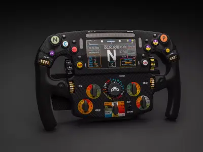 F1 Steering Wheel Free 3D model