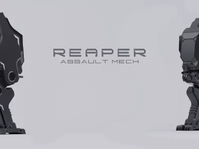 Reaper Assault Mech Game Ready Low-poly 3D model