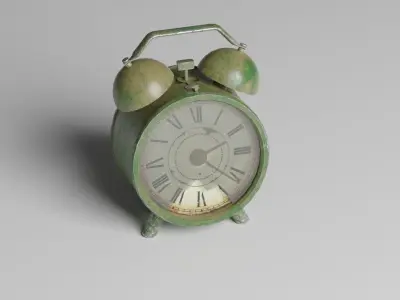 Old Alarm Clock Low-poly 3D model purchase