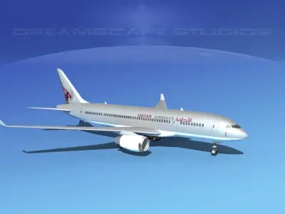 Boeing 787-8 Qatar 3D model
