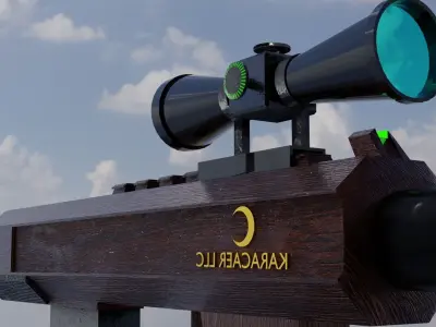 sniper rifle 3D model 21