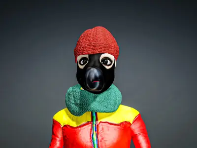 High Quality Cartoon Penguin Low-poly 3D model