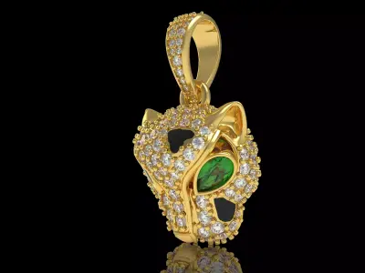 Penther Face Pendant 3D print model
