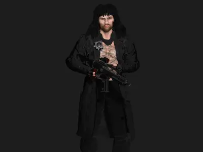 AAA 3D REALISTIC MAN CHARACTER -SHOOTER  ACTION HEROES RAMBO Low-poly 3D model