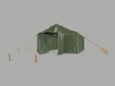 Military Tent PBR - A  Low-poly 3D model