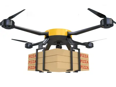 Pizza Delivery Drone  3D model