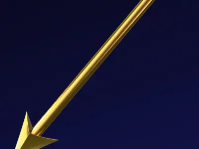 Poseidon Trident of Ukrainian Emblem M 1 3D model